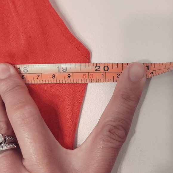 NAF NAF Women's Red Relaxed Fit Zipper V-neck Cap Sleeve Casual Blouse Size 36 - Picture 10 of 11